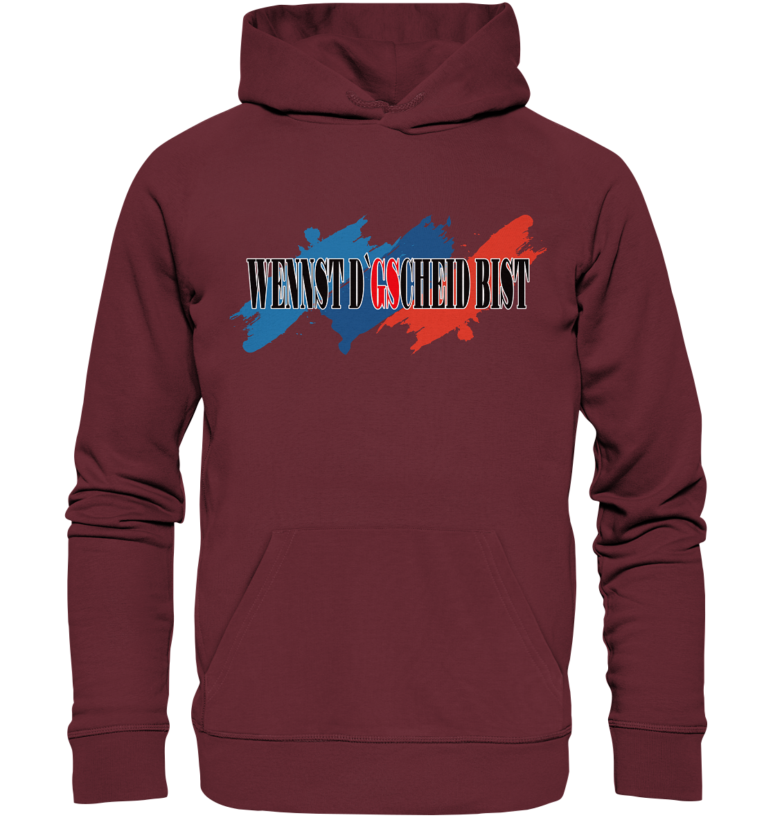 wennst GScheit bist - Spruch für bayrische Adventure Biker 3-farbig - Organic Hoodie