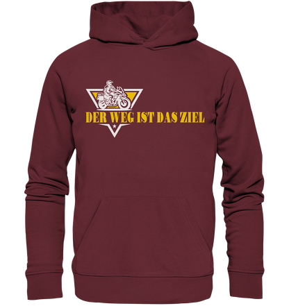 Der Weg ist das Ziel - Spruch für Biker - Organic Hoodie