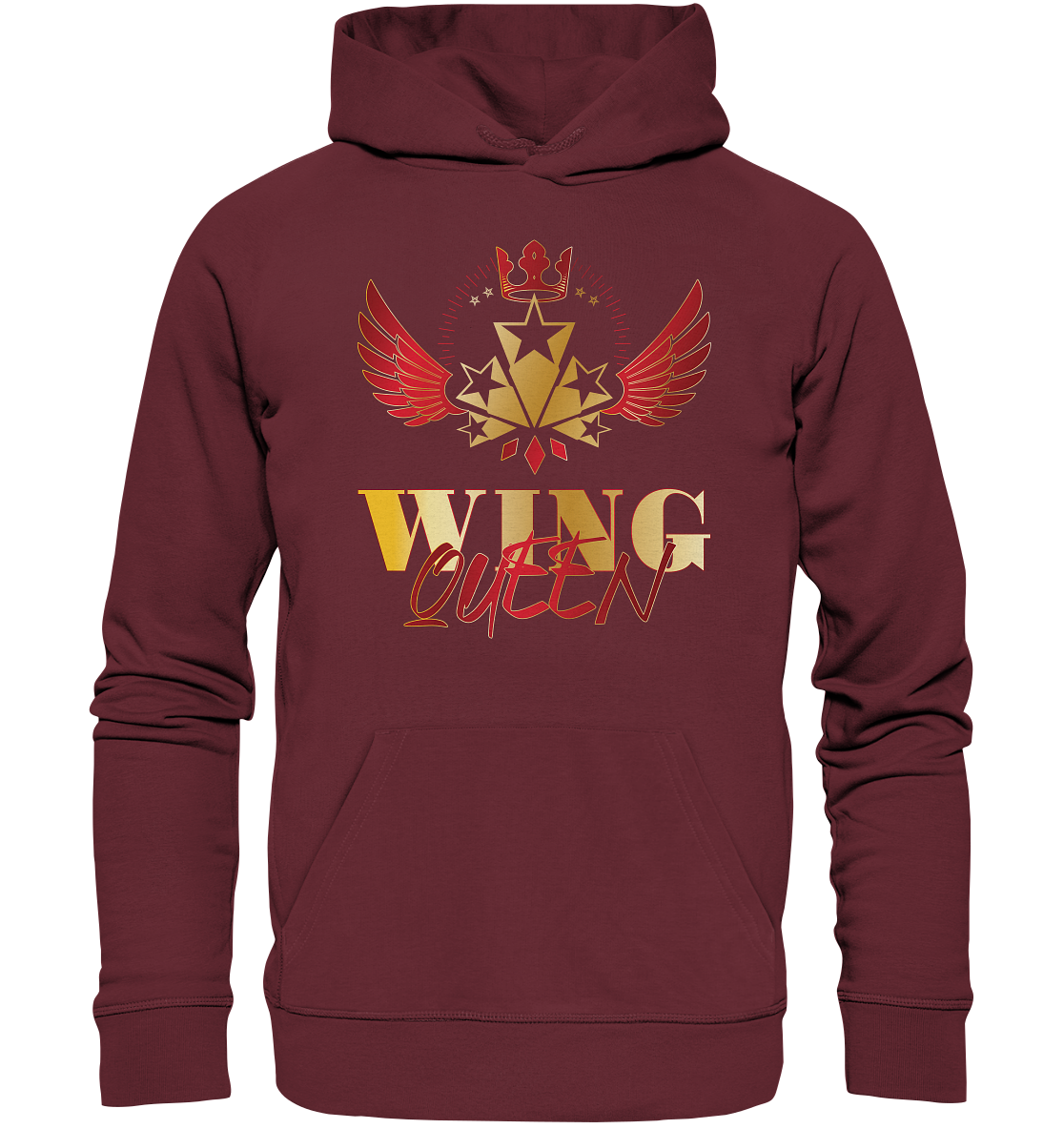 Goldwing - Wing Queen rot/gold - Organic Hoodie