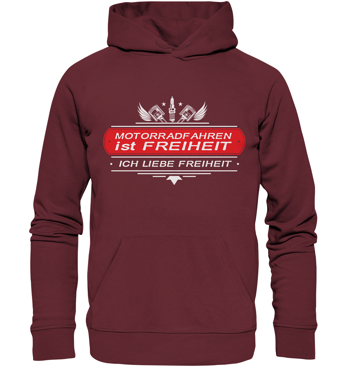 Motorradfahren ist Freiheit - Biker Spruch - Organic Hoodie
