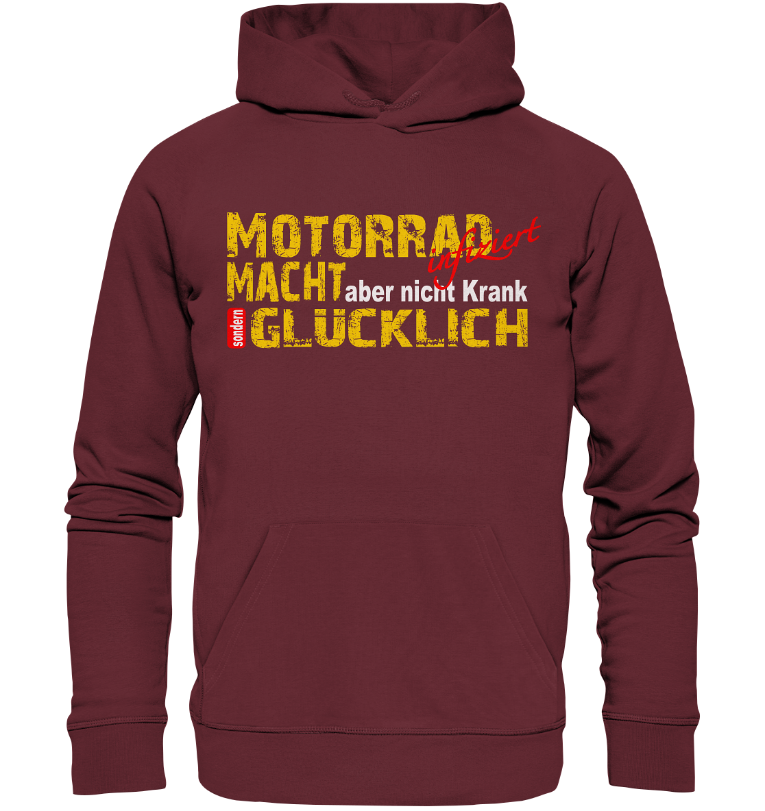 Motorrad macht Glücklich  - Organic Hoodie