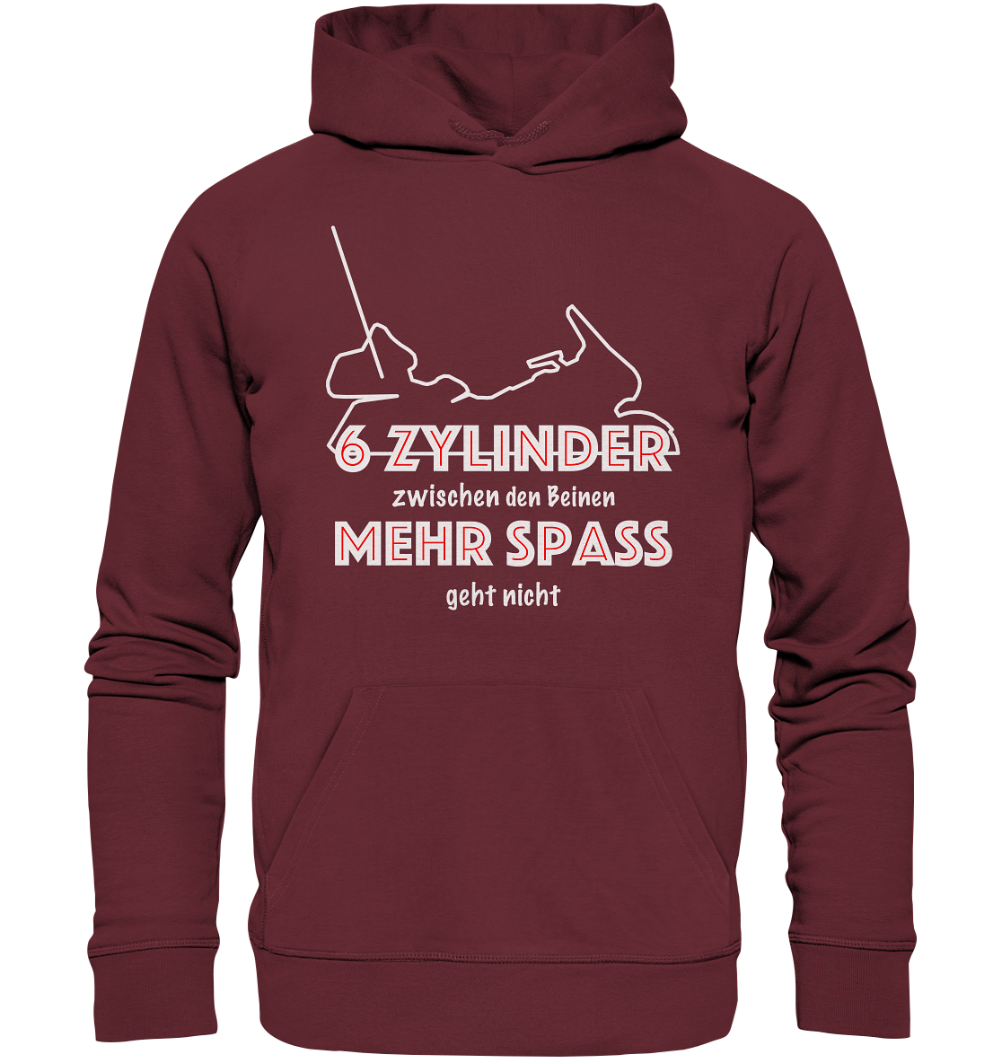 Goldwinger Spruch - 6 Zylinder - Organic Hoodie