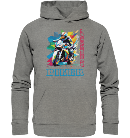 Biker aus Leidenschaft - Abstrakt  - Organic Hoodie