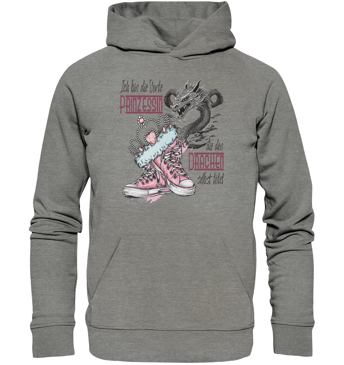 Prinzessin - die den Drachen selbst tötet - Organic Hoodie