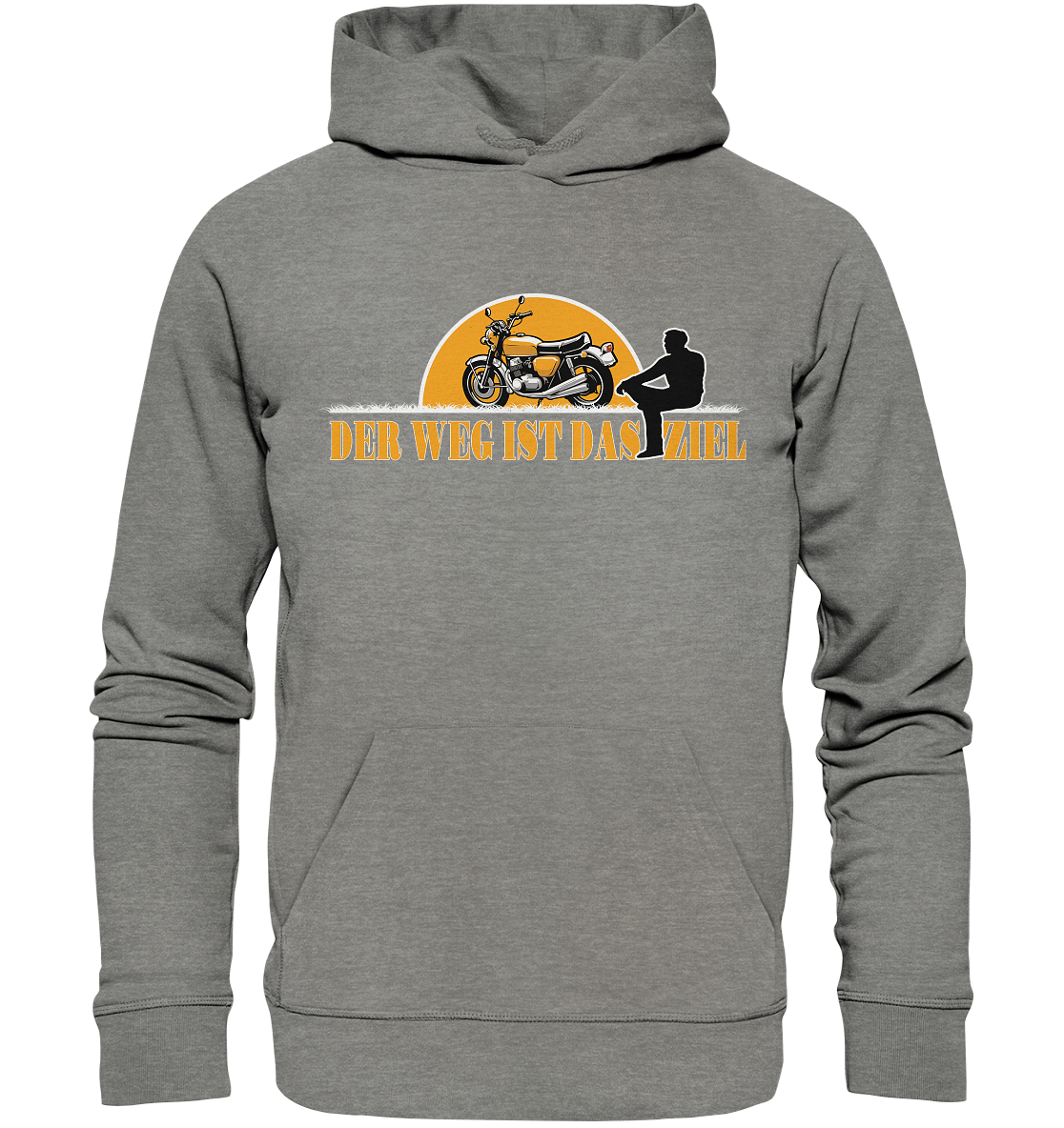 Der Weg ist das Ziel - Spruch für Biker - Organic Hoodie