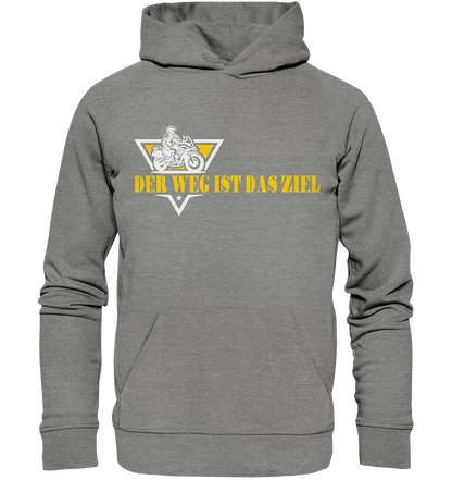 Der Weg ist das Ziel - Spruch für Biker - Organic Hoodie