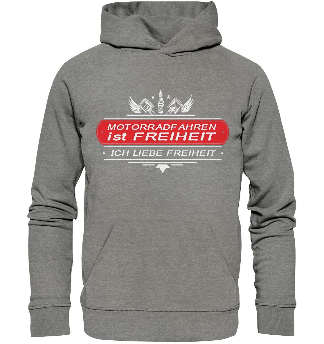 Motorradfahren ist Freiheit - Biker Spruch - Organic Hoodie