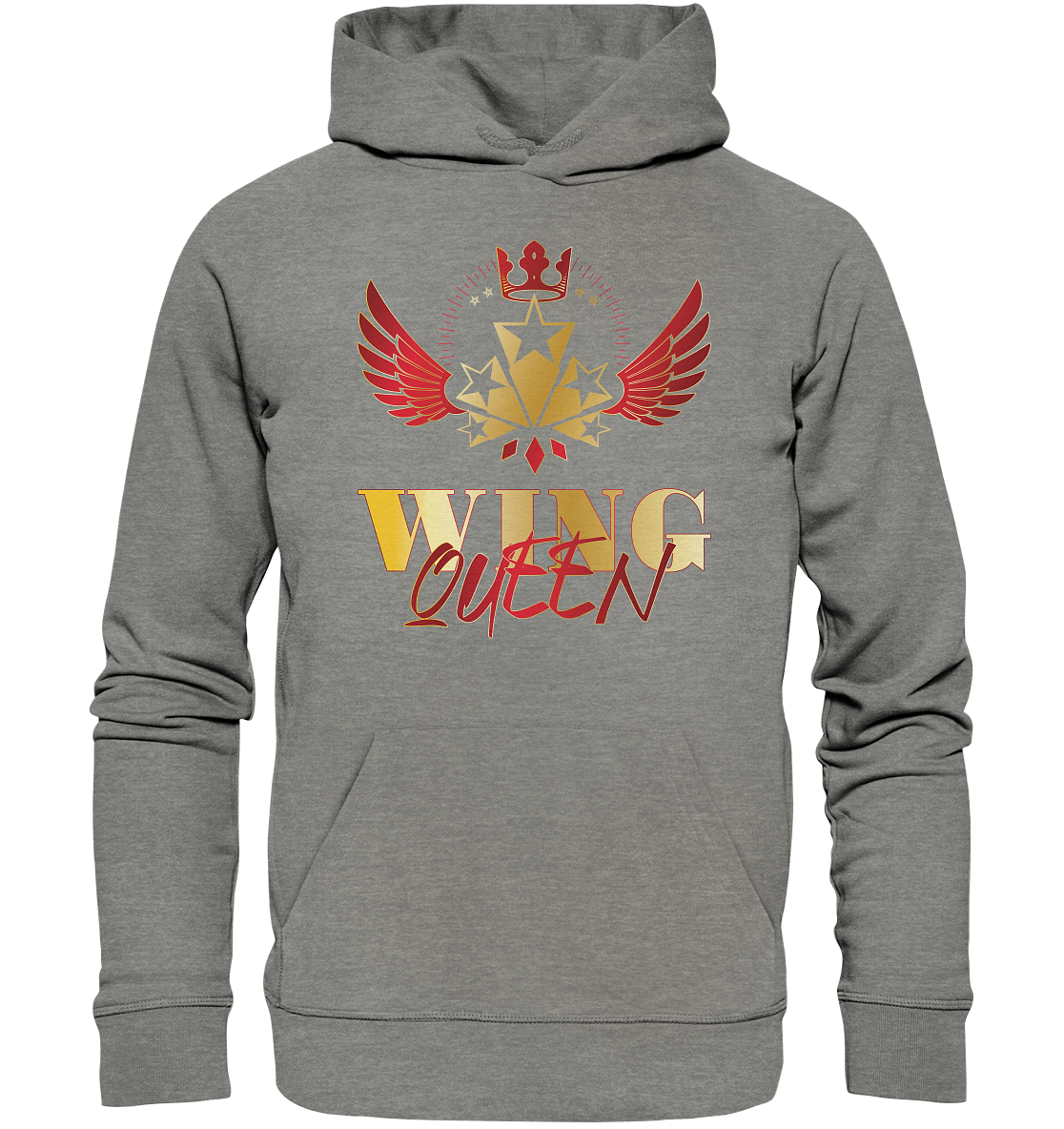 Goldwing - Wing Queen rot/gold - Organic Hoodie