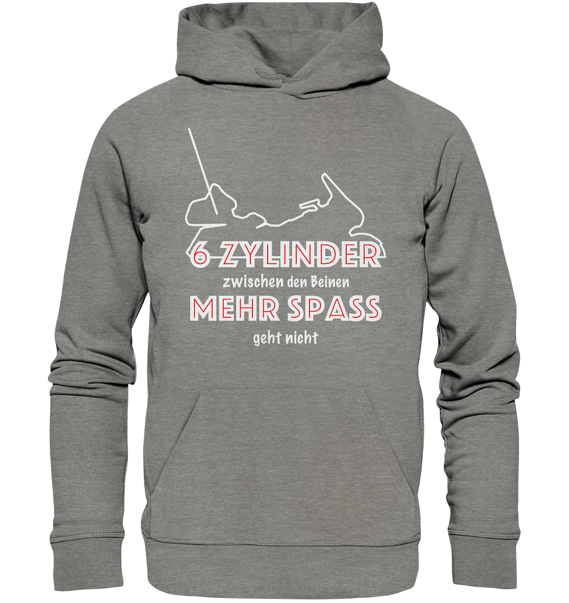 Goldwinger Spruch - 6 Zylinder - Organic Hoodie