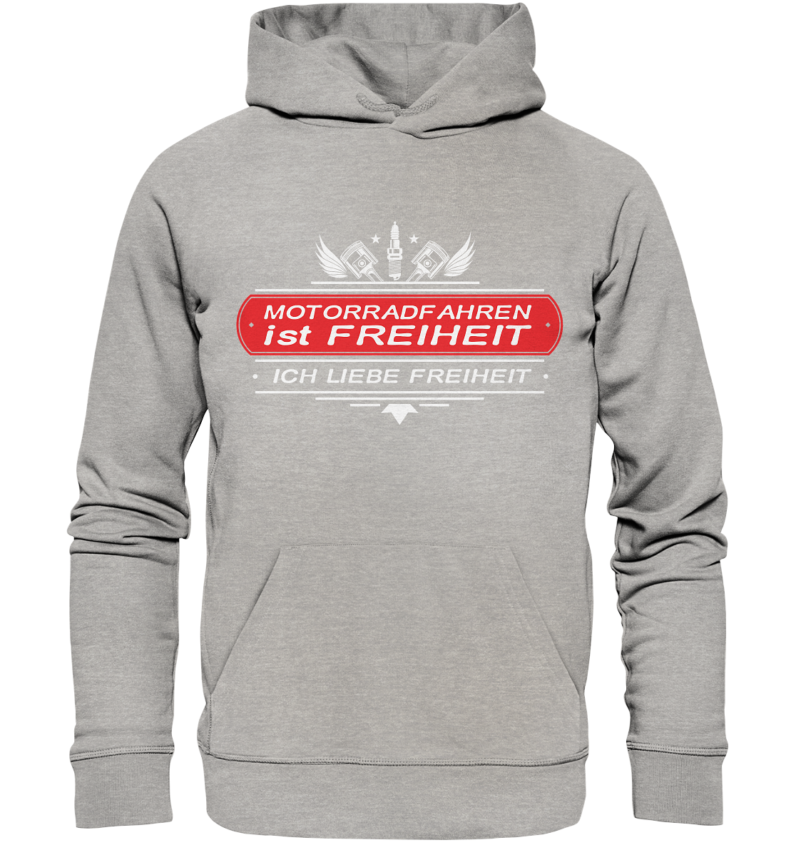 Motorradfahren ist Freiheit - Biker Spruch - Organic Hoodie