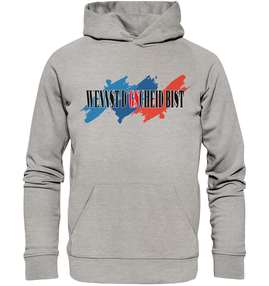 wennst GScheit bist - Spruch für bayrische Adventure Biker 3-farbig - Organic Hoodie
