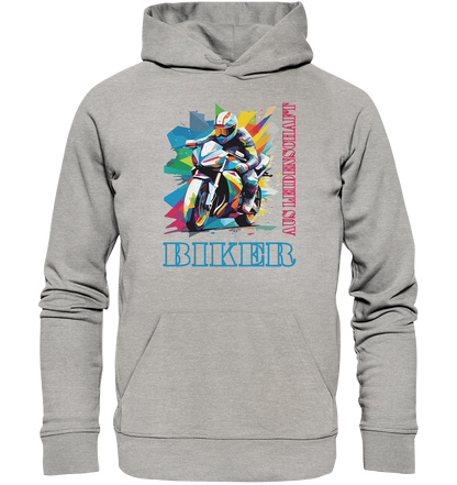 Biker aus Leidenschaft - Abstrakt  - Organic Hoodie
