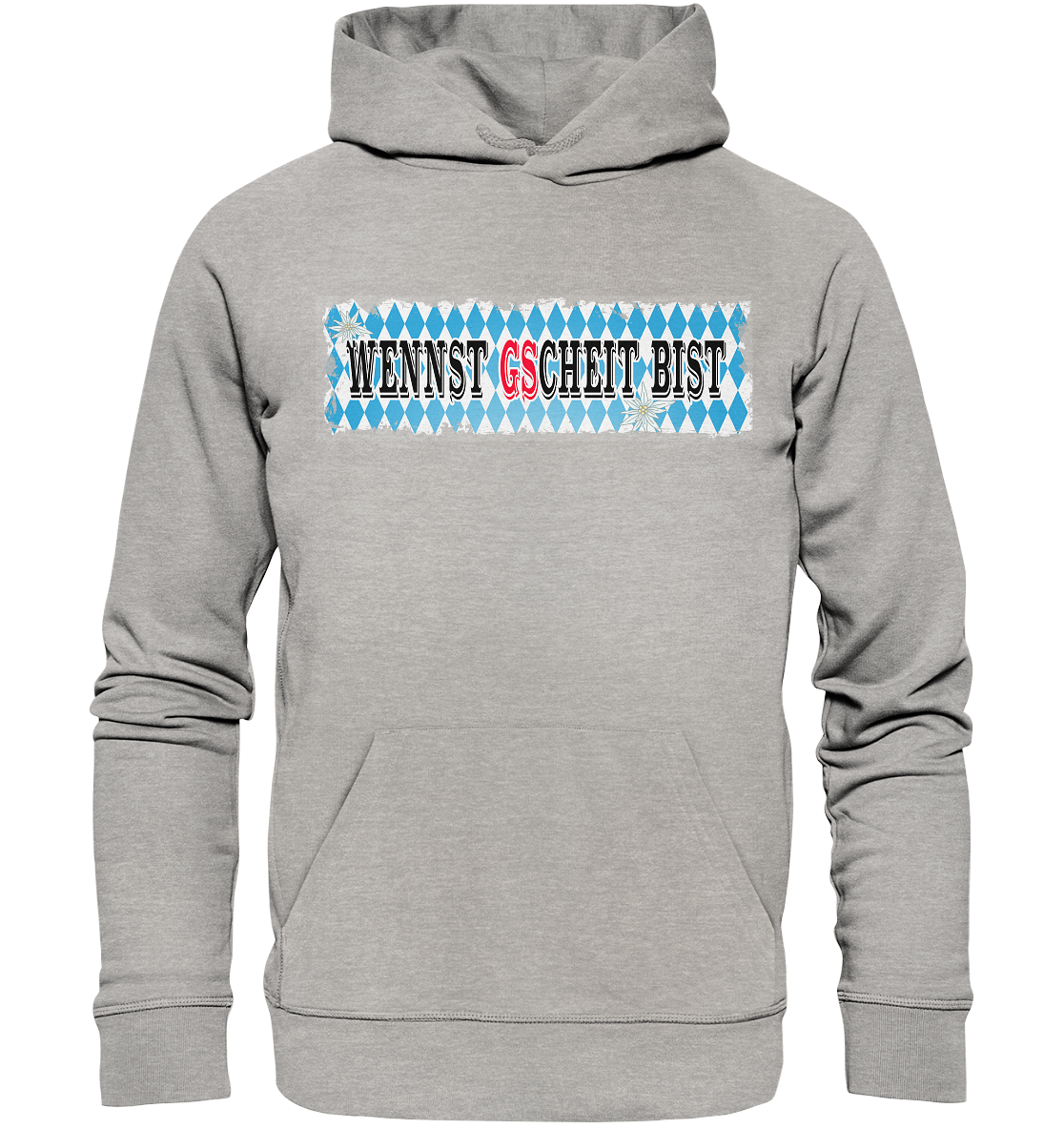 wennst GScheit bist - Spruch für bayrische Adventure Biker - Organic Hoodie