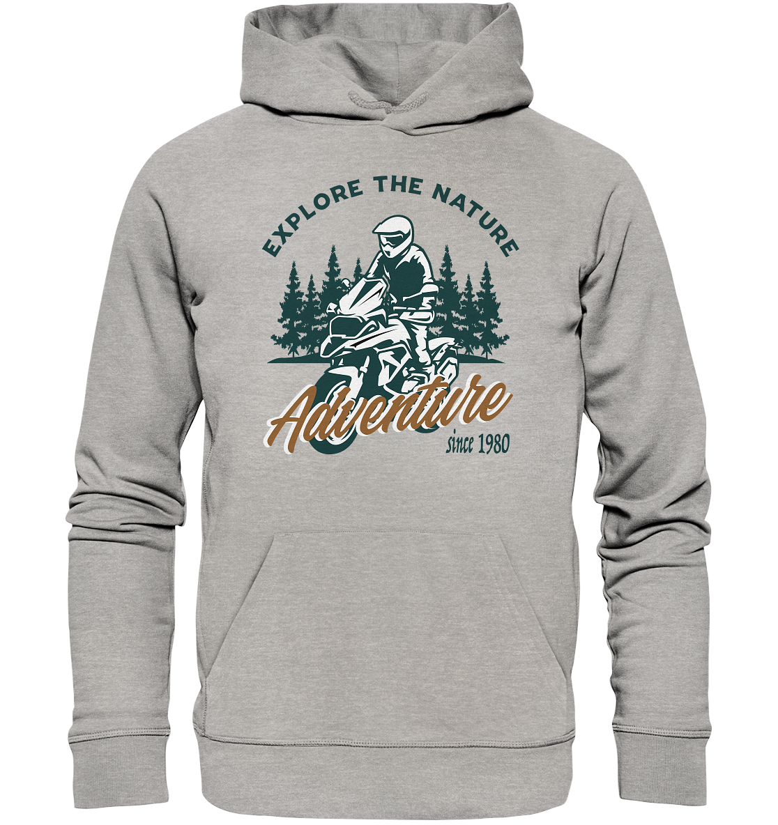 Explore the Nature - Adventure Bike 1980 - Organic Hoodie