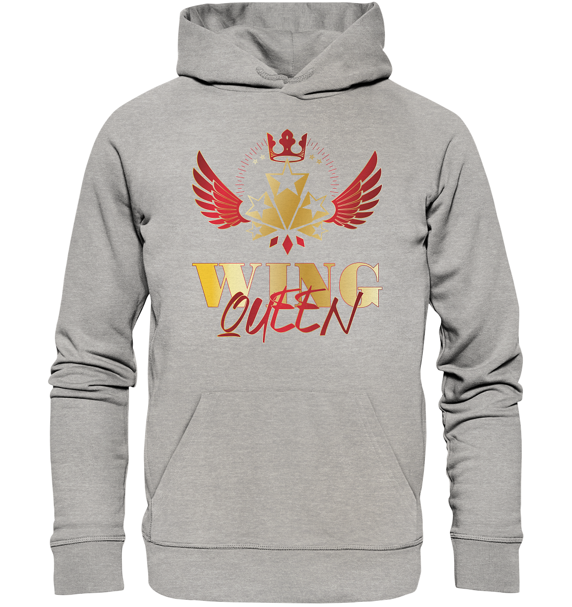 Goldwing - Wing Queen rot/gold - Organic Hoodie