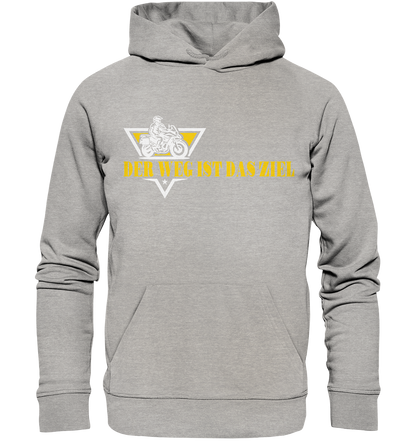 Der Weg ist das Ziel - Spruch für Biker - Organic Hoodie
