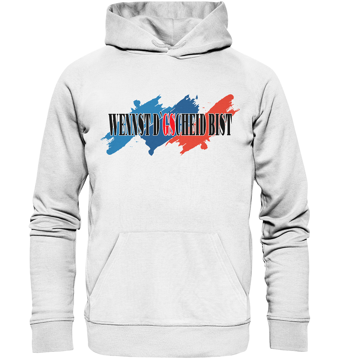 wennst GScheit bist - Spruch für bayrische Adventure Biker 3-farbig - Organic Hoodie