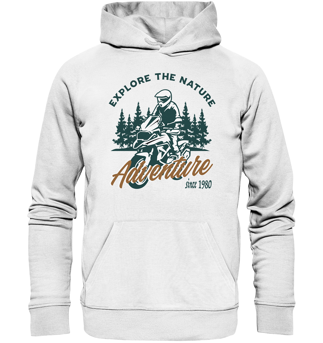 Explore the Nature - Adventure Bike 1980 - Organic Hoodie
