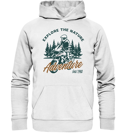 Explore the Nature - Adventure Bike 1980 - Organic Hoodie