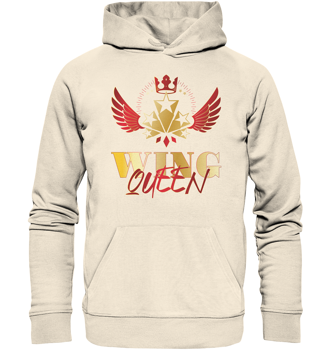 Goldwing - Wing Queen rot/gold - Organic Hoodie