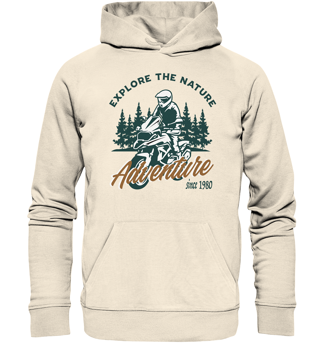 Explore the Nature - Adventure Bike 1980 - Organic Hoodie