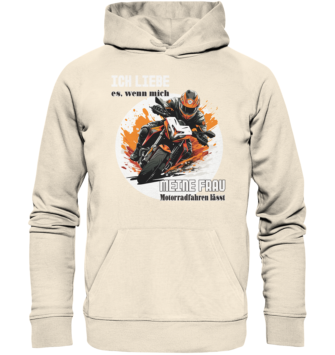 Ich liebe meine Frau - lustiger Biker Spruch  - Organic Hoodie