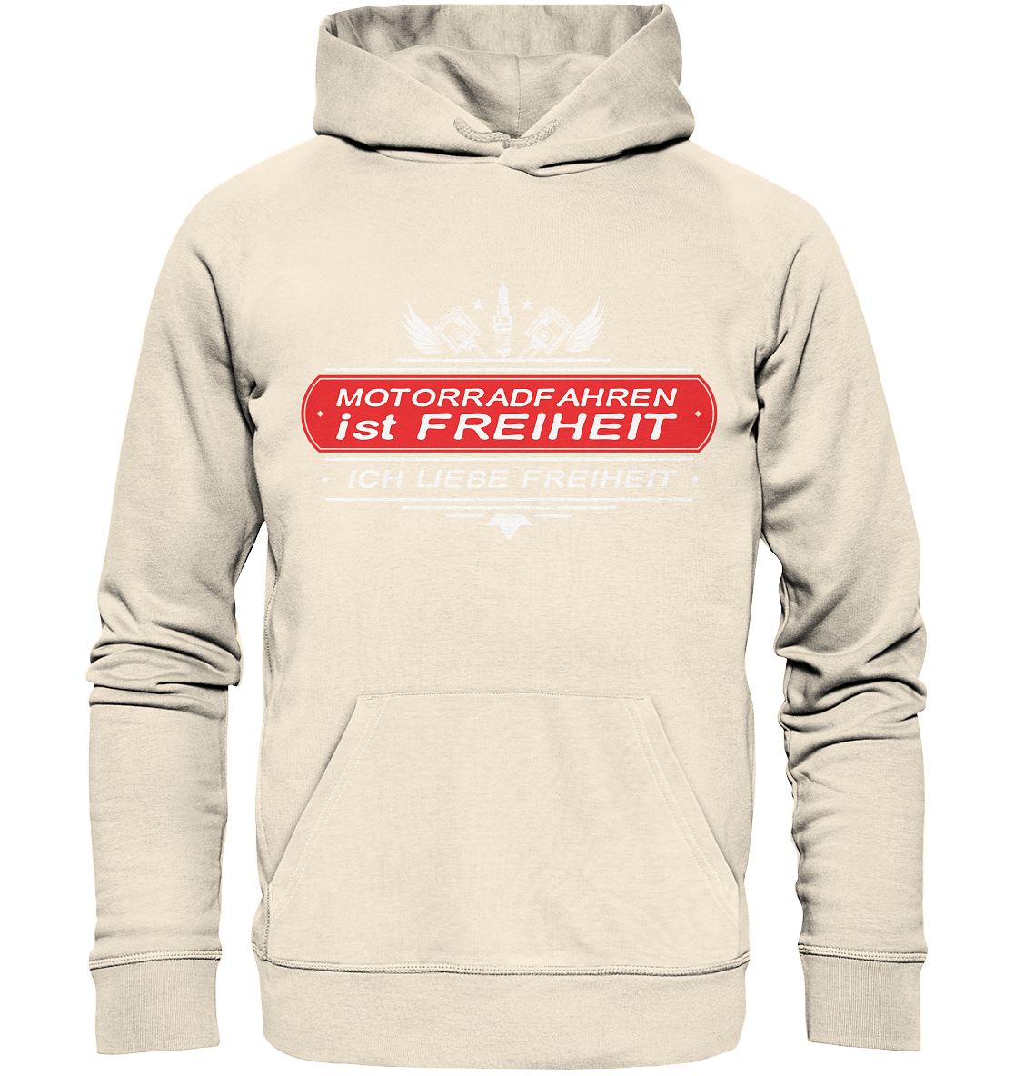 Motorradfahren ist Freiheit - Biker Spruch - Organic Hoodie