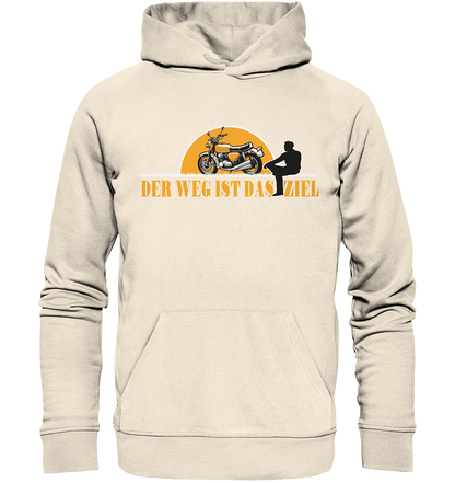Der Weg ist das Ziel - Spruch für Biker - Organic Hoodie