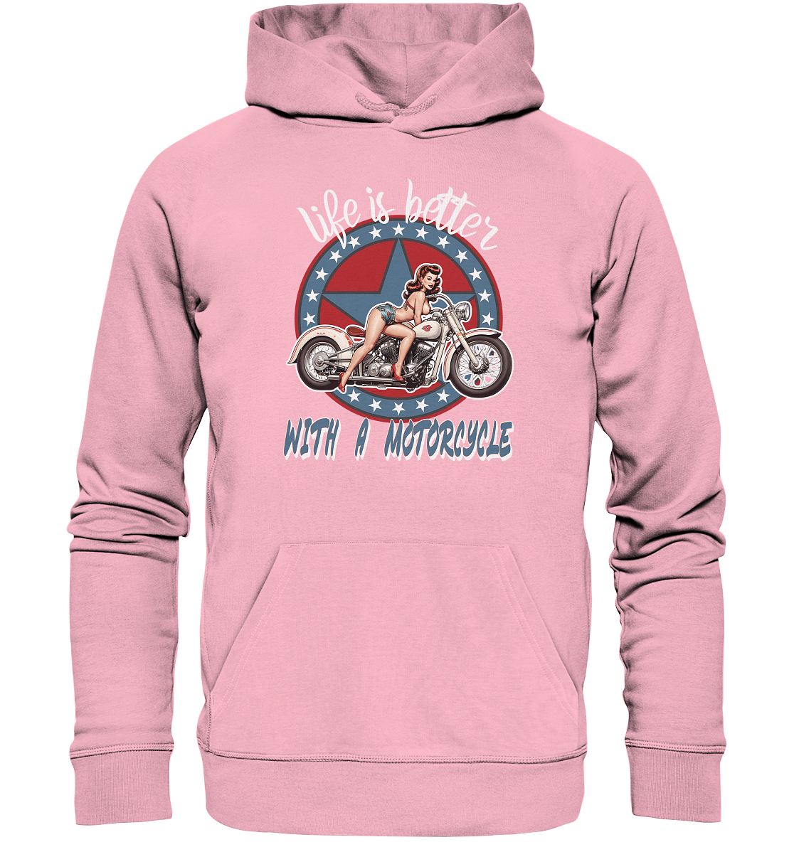 life is better with a motorcycle - Retro Design I - Organic Hoodie
