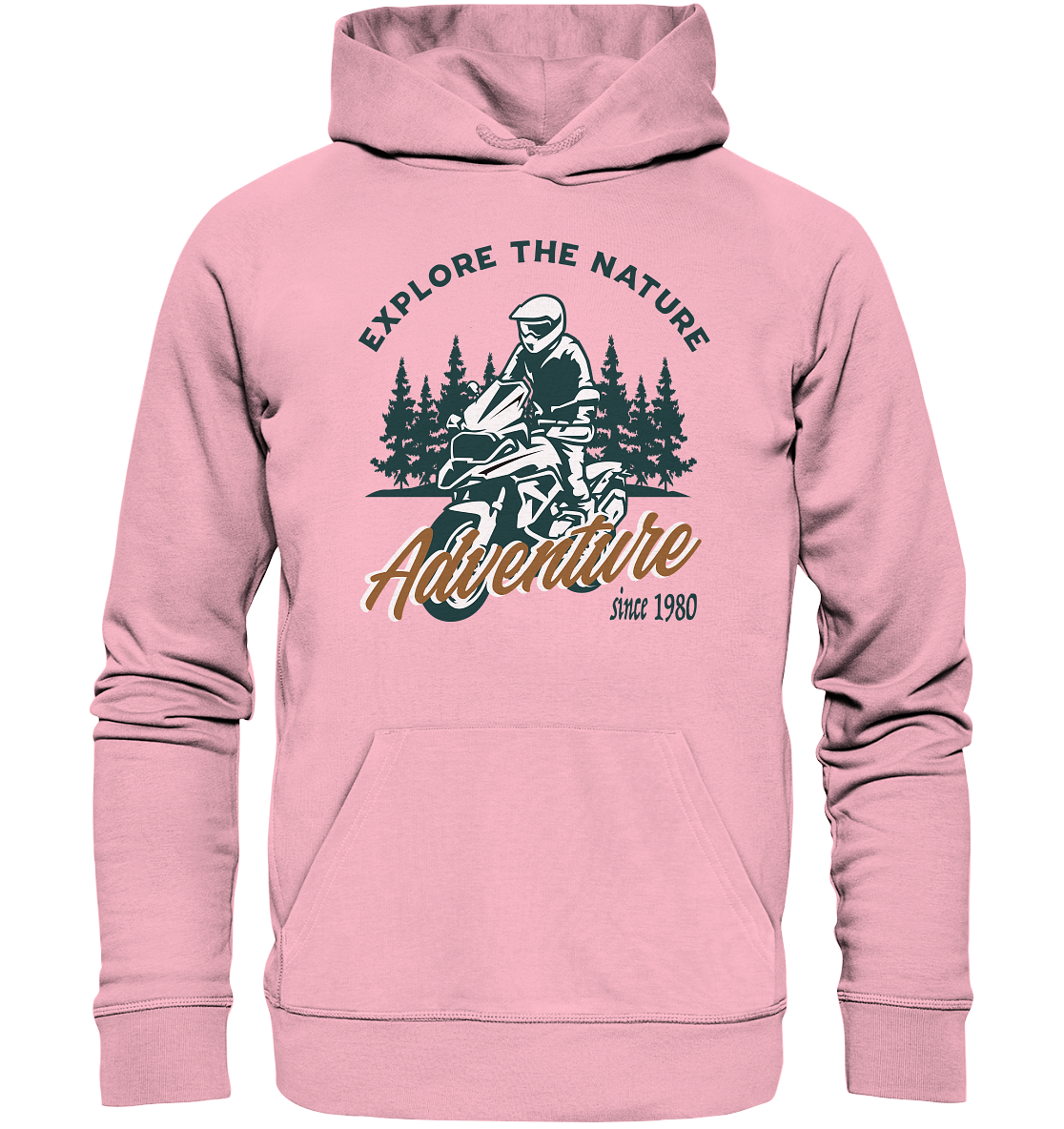 Explore the Nature - Adventure Bike 1980 - Organic Hoodie