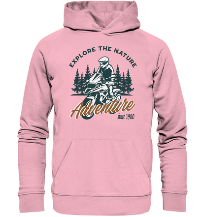 Explore the Nature - Adventure Bike 1980 - Organic Hoodie