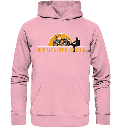 Der Weg ist das Ziel - Spruch für Biker - Organic Hoodie