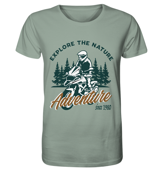 Explore the Nature - Adventure Bike 1980 - Organic Shirt