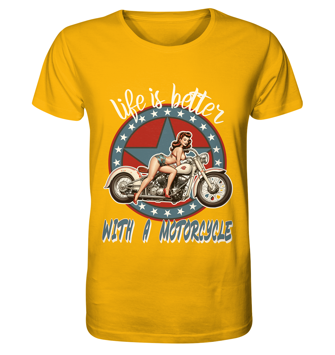 life is better with a motorcycle - Retro Design I - Organic Shirt