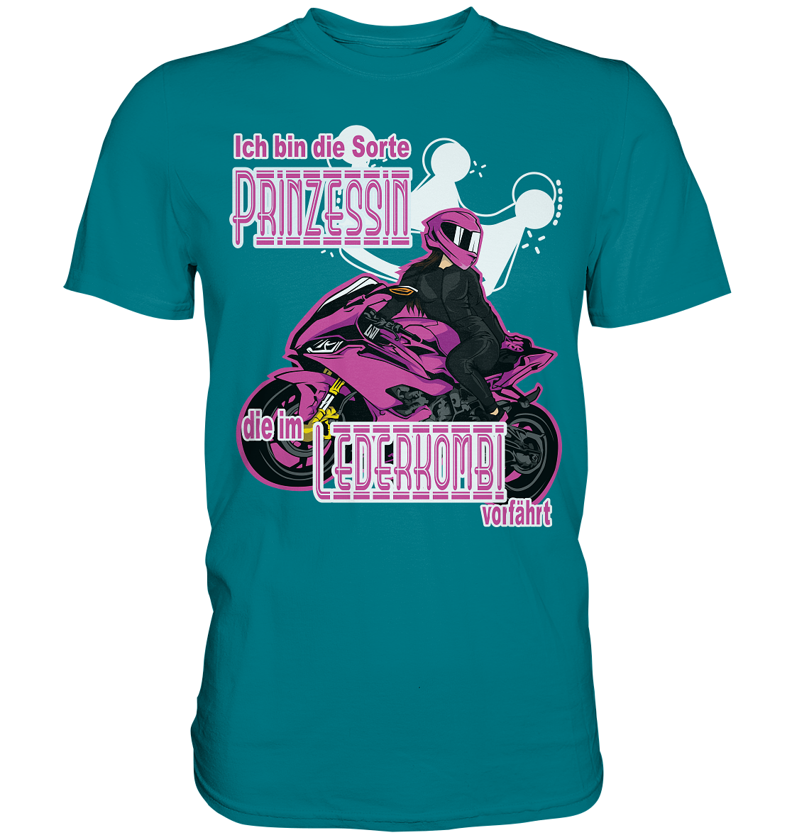 Frauenpower - Prinzessin mit Helm  - Premium Shirt