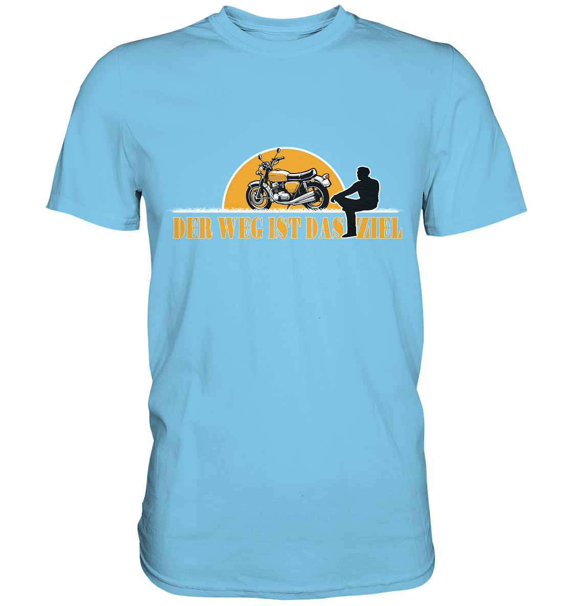 Der Weg ist das Ziel - Spruch für Biker - Premium Shirt