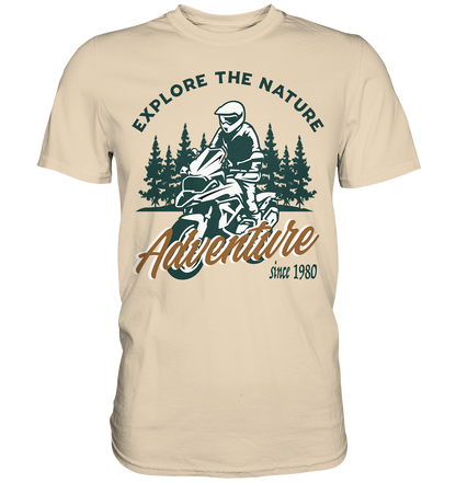 Explore the Nature - Adventure Bike 1980 - Premium Shirt