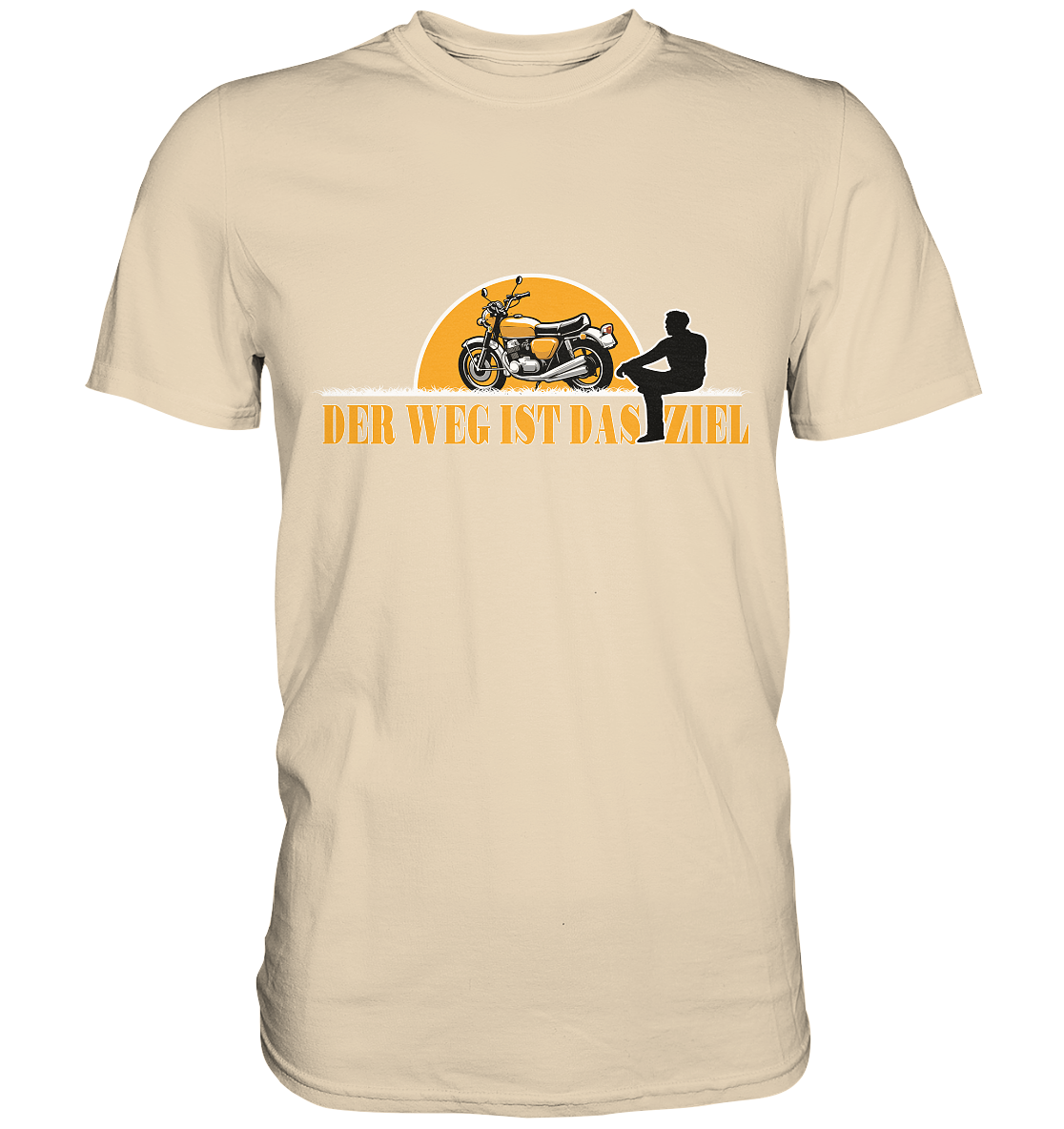 Der Weg ist das Ziel - Spruch für Biker - Premium Shirt