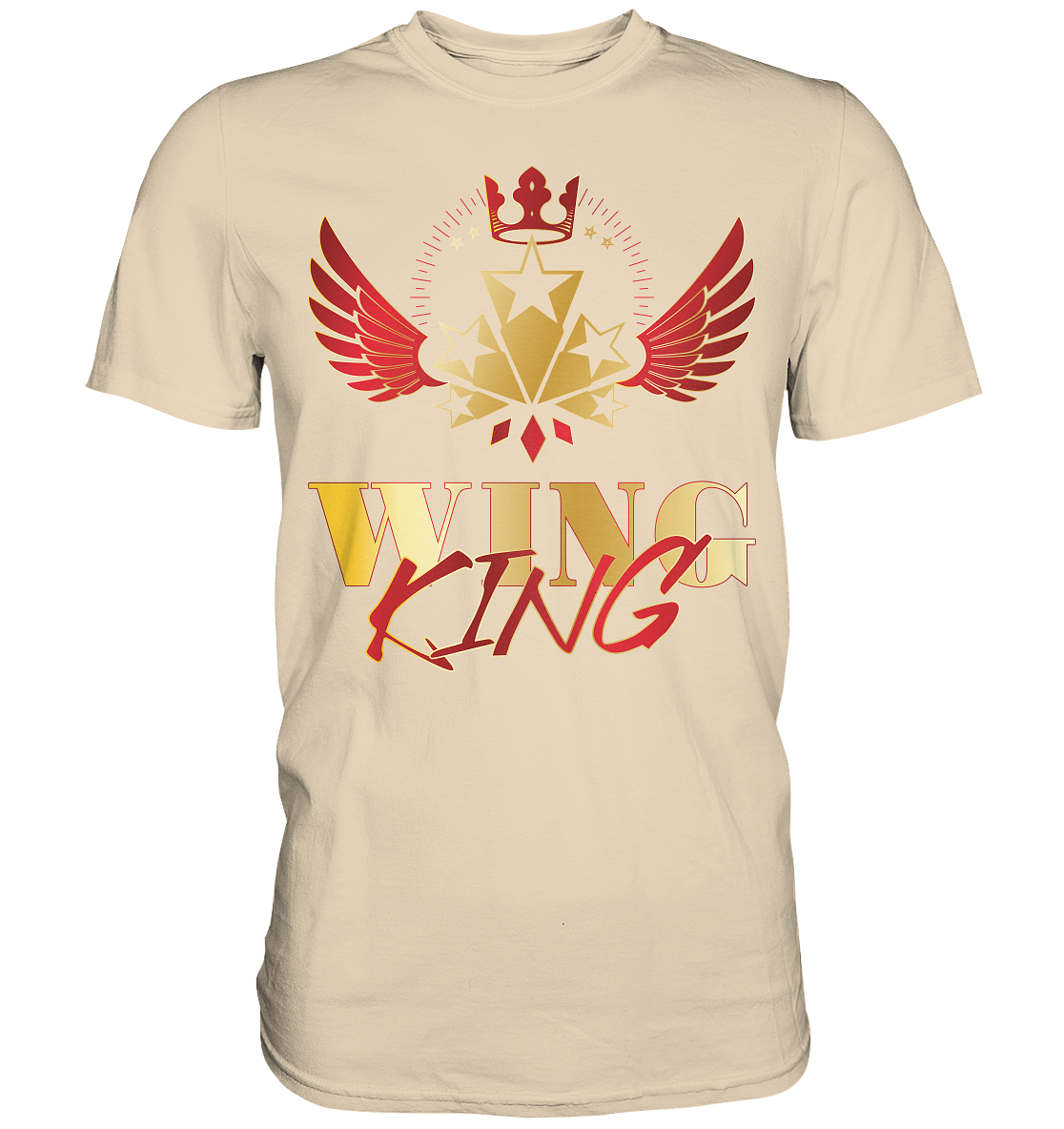 Goldwing - Wing King rot/gold - Premium Shirt