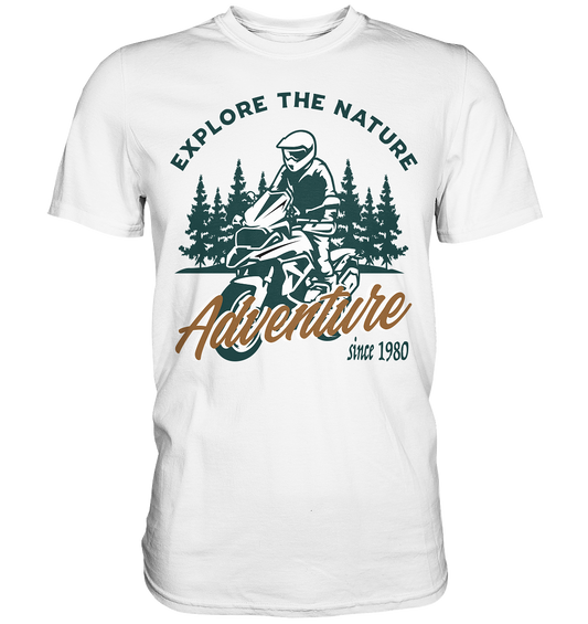 Explore the Nature - Adventure Bike 1980 - Premium Shirt