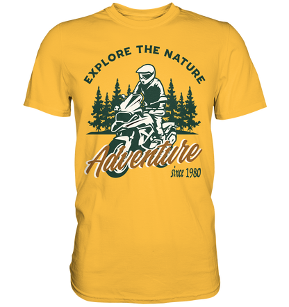 Explore the Nature - Adventure Bike 1980 - Premium Shirt