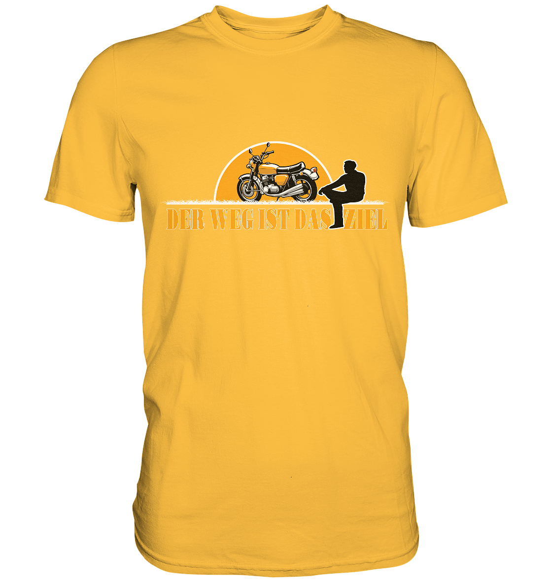 Der Weg ist das Ziel - Spruch für Biker - Premium Shirt