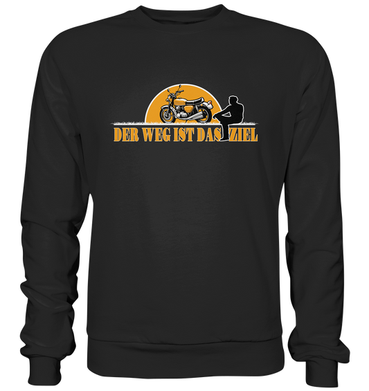 Der Weg ist das Ziel - Spruch für Biker - Premium Sweatshirt