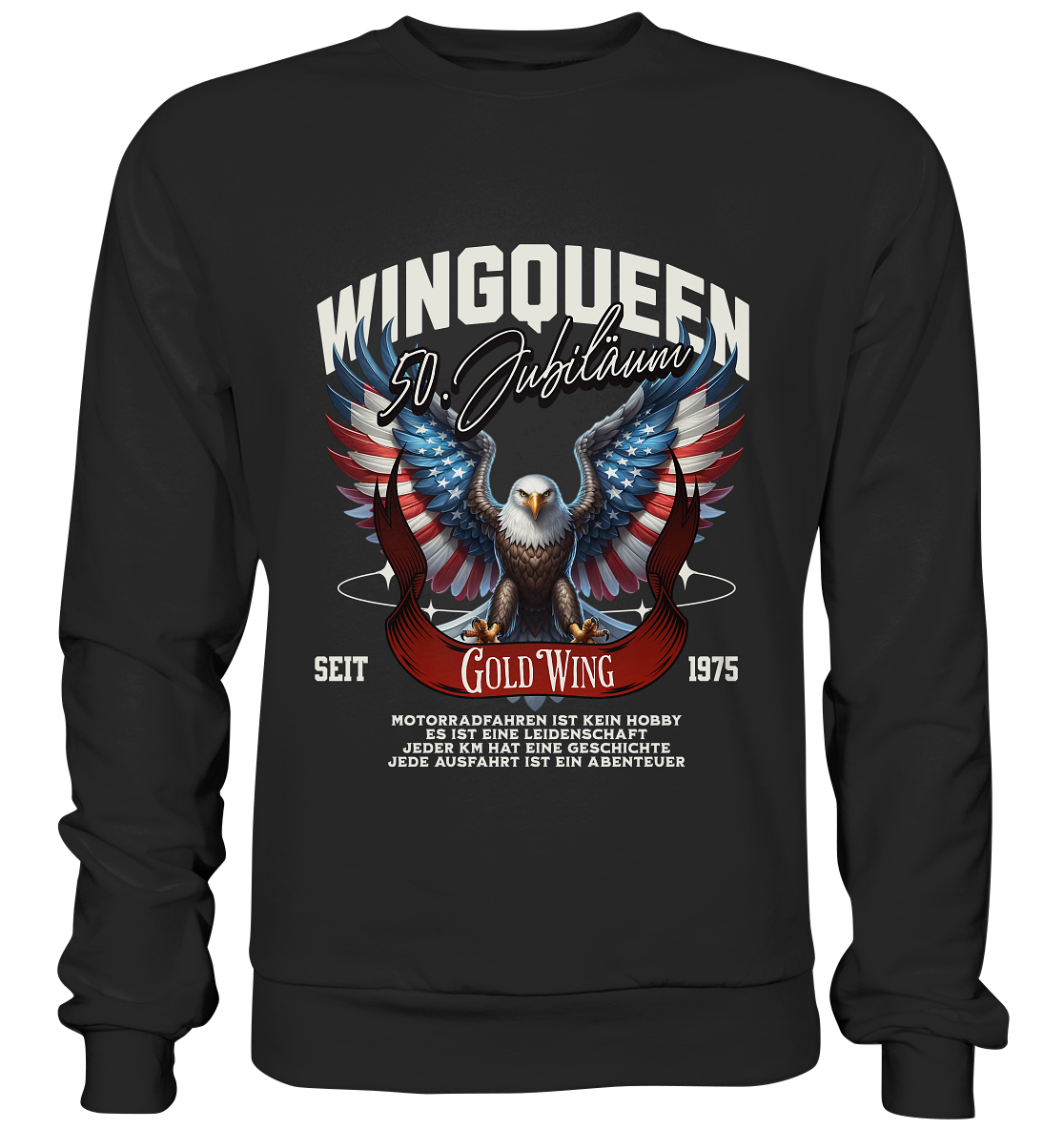Goldwing Wing Queen 50 Jubiläum 1975 DE - Premium Sweatshirt