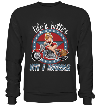 life is better with a motorcycle - Motorrad 50er Jahre Kopie Kopie - Premium Sweatshirt
