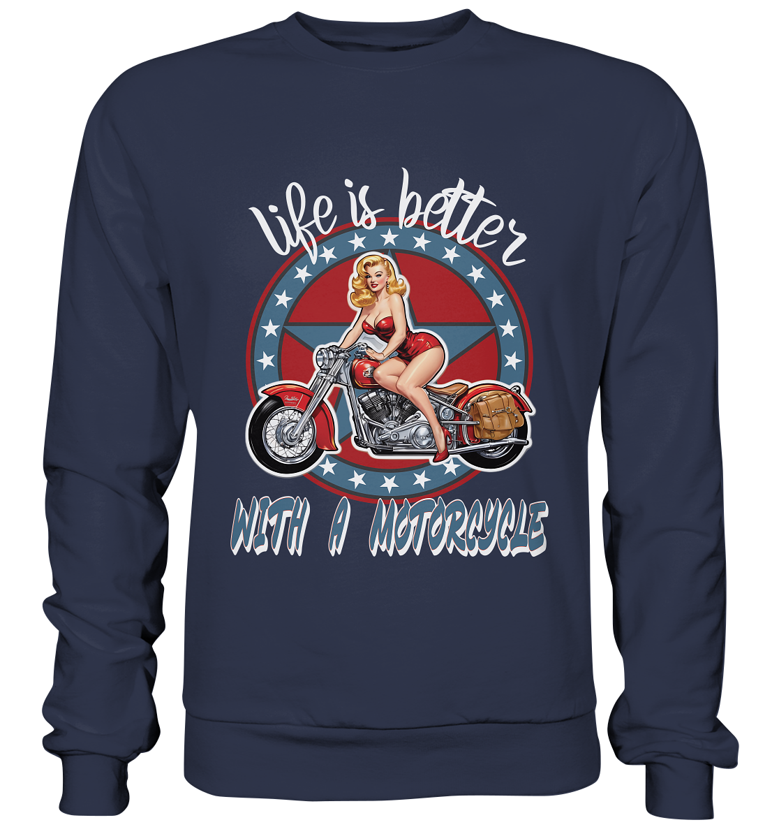 life is better with a motorcycle - Motorrad 50er Jahre Kopie Kopie - Premium Sweatshirt