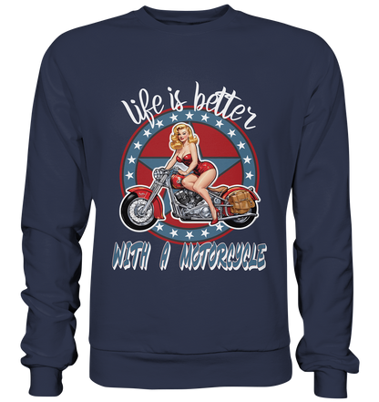 life is better with a motorcycle - Motorrad 50er Jahre Kopie Kopie - Premium Sweatshirt
