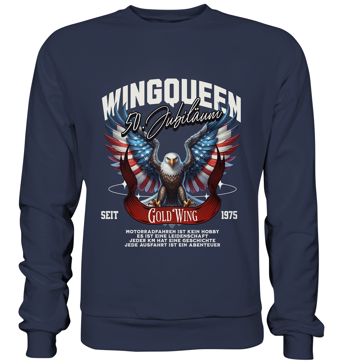 Goldwing Wing Queen 50 Jubiläum 1975 DE - Premium Sweatshirt