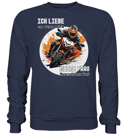 Ich liebe meine Frau - lustiger Biker Spruch  - Premium Sweatshirt