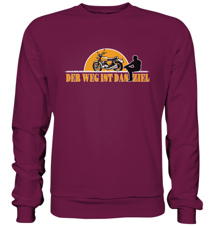 Der Weg ist das Ziel - Spruch für Biker - Premium Sweatshirt